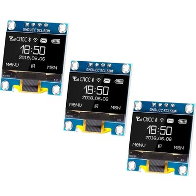OLED Display 096 Zoll I2C 128x64 Pixel Arduino Raspberry Pi Weiß