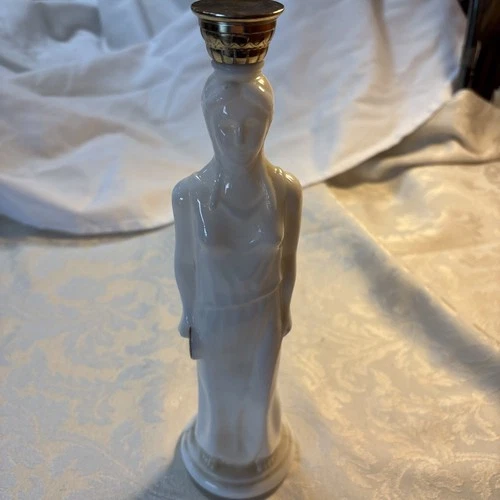 Vintage Avon 1969 ATHENA Milk Glass Greek Goddess Woman Decanter Skin so Soft