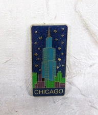 Sears Tower Small Metal Magnet Chicago Illinois