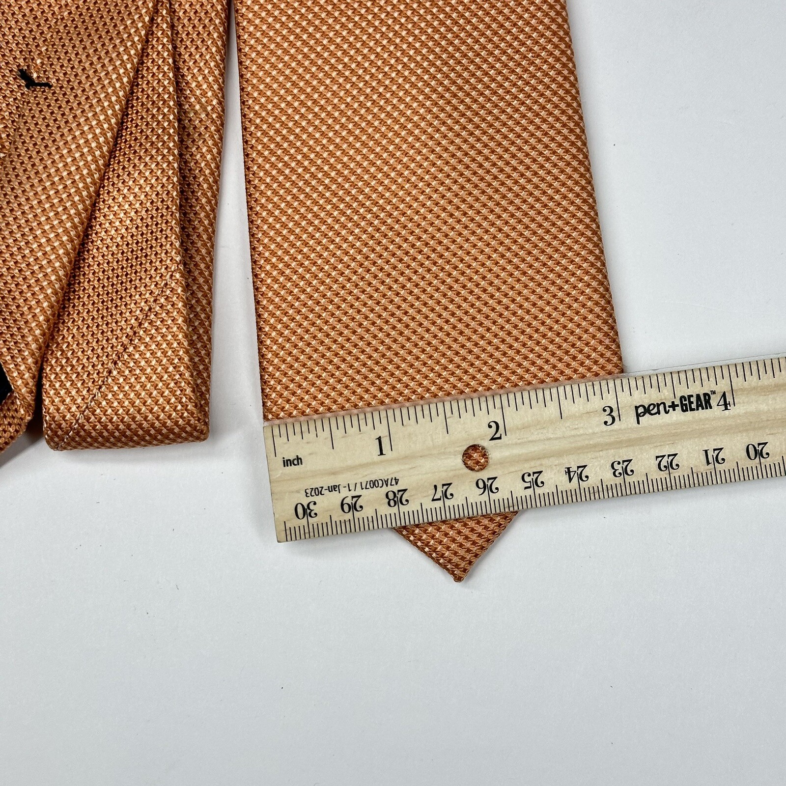 Michael Kors Tie -  3.5 in Orange Solid Silk Necktie - Men's Classic thumbnail 6