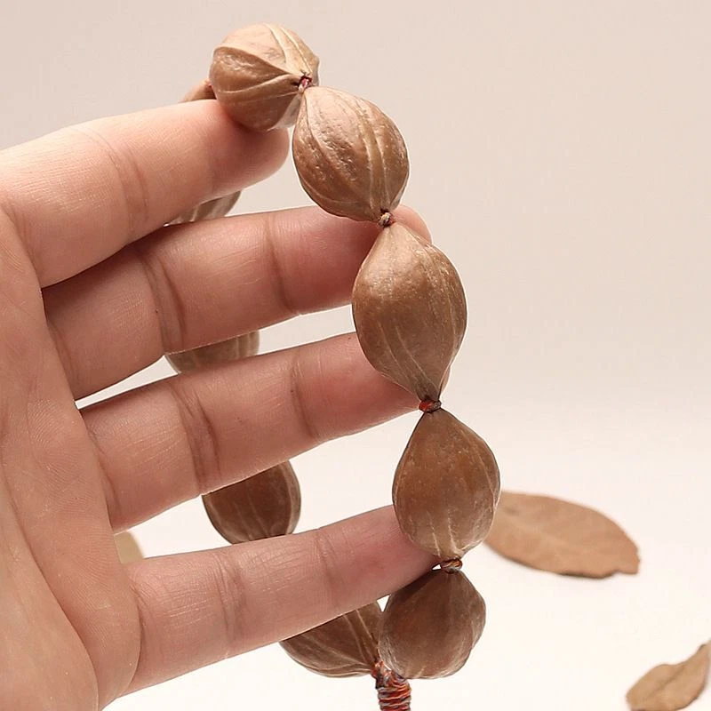 Pulsera Nuez Oliva Pulida Núcleo Crudo Punta Hierro Cuentas Wenwan Portátil Hombres Foto 4 de 4