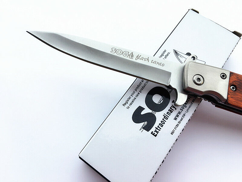 SOG Assisted Opening Folding Pocket Knife Saber Camping Fishing Tactical Gift