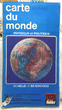 CARTE RECTA/FOLDEX, CARTE DU MONDE, PHYSIQUE ET POLITIQUE, 1/32.500.000