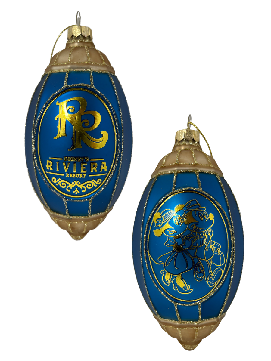 Disney's Riviera Resort Mickey and Minnie Glass Ornament | eBay
