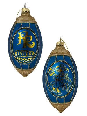 Disney's Riviera Resort Mickey and Minnie Glass Ornament | eBay