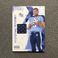 2009 Rookies & Stars JAVON RINGER #13 Freshman Orientation JERSEY /299 - TITANS