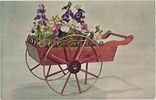 Des Moines Iowa French Flower Cart National Handcraft Institute Postcard