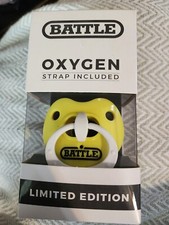 NEW Battle Sports BINKY Oxygen Lip Protector Mouthguard YELLOW / WHITE