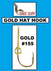 EAGLE CLAW GOLD HAT HOOK Fish Hook Hat Clip /Baseball Cap Pin NEW! #155A