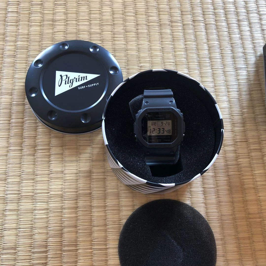 CASIO G-SHOCK DW-5600 Pilgrim Surf Black Mens Watch Used 221004098