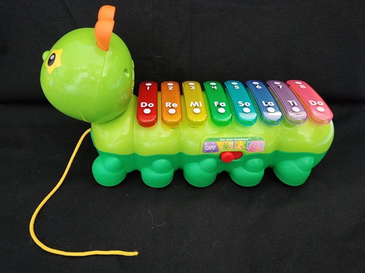 2018 VTech Zoo Jamz Xylophone Light Up Musical Caterpillar Pull