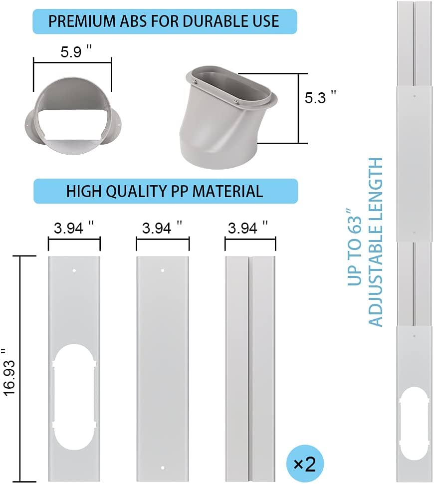 JEACENT Portable AC Window Vent Kit - Complete Air Conditioner Window - View #5