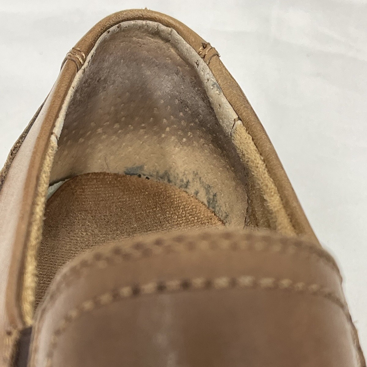 Florsheim Mens Size 10D Brown Leather Plain Toe Slip On 