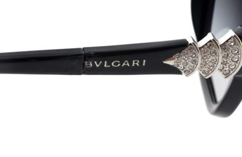 BVLGARI BV 8124-B 501/8G 57mm Black Oversized Sunglasses Italy - Picture 9 of 9