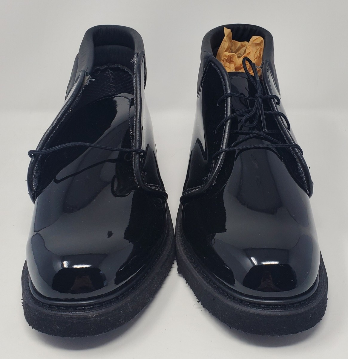 Bates Lites E00053 High Gloss Padded Collar Black Chukka  display picture 2