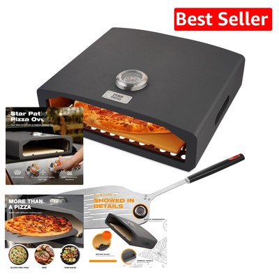 High-Quality Grill Top Pizza Oven with Thermometer - Perfect for Backyard Fun