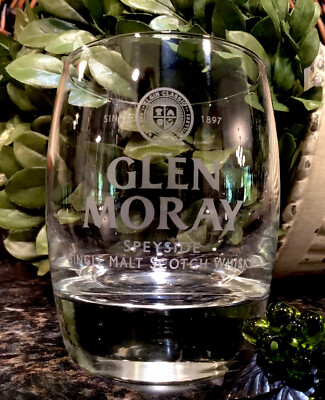 GLEN MORAY Elgin Classic Speyside Single Malt Scotch Whisky Rocks Glass PRISTINE