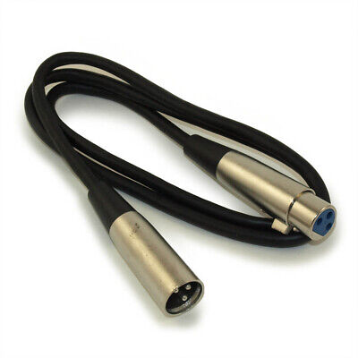 XLR Male 3-pin to 1/4 6.3mm Mono male mic Shielded Cable Microphone 3'ft-100ft