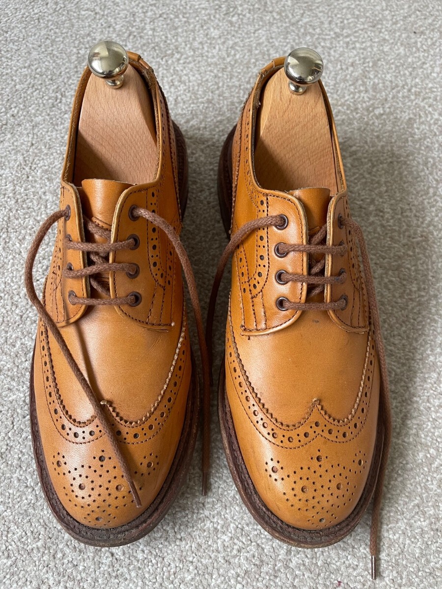 Trickers Anne in Tan Ladies Brogue Shoes Size UK