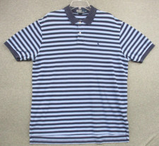 Polo Ralph Lauren Shirt XL Navy Stripe Pony Short Sleeve Classic