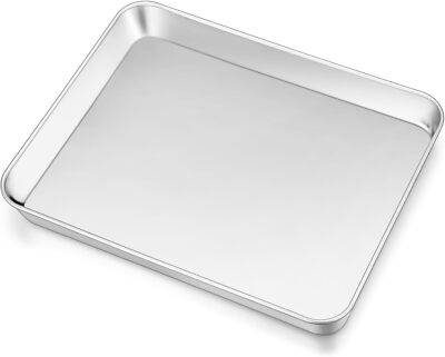 Mini Stainless Steel Baking Sheets Toaster Oven Tray Pan 10.4 Inch
