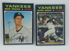 Adam Ottavino + Austin Romine 2020 Topps Heritage #29 + #382 New York NY Yankees