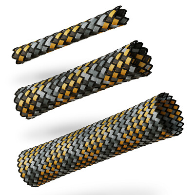 VIABLUE Orange Fabric - Braided Tube Cable Sheath 2-26mm Small / Medium /
