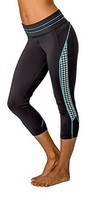 Devon Maryn Women's Hound Around Houndstooth Yoga Capris Small Black Devon Maryn Women's Hound Around Houndstooth Yoga Capris Small Black