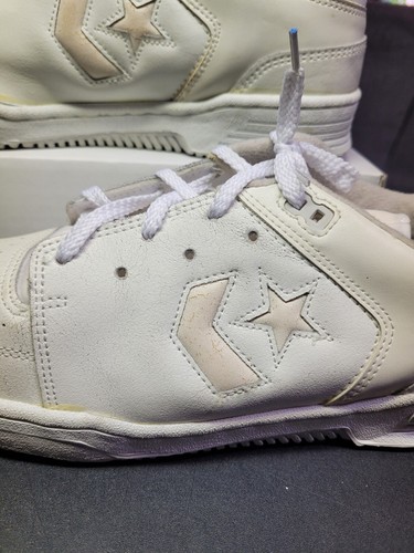 Vintage NBA Converse Shoes Sneakers Mens 9.5 White Low Top Basketball - Picture 6 of 12