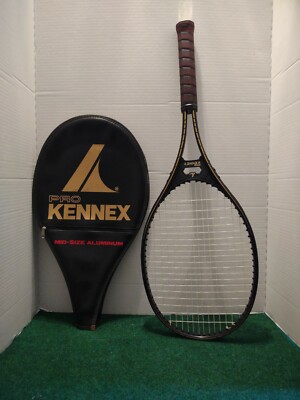 Raquette De Tennis ProKennex Power Ace - Taille Moyenne Aluminium, étui Marron - Grip 4 1/8