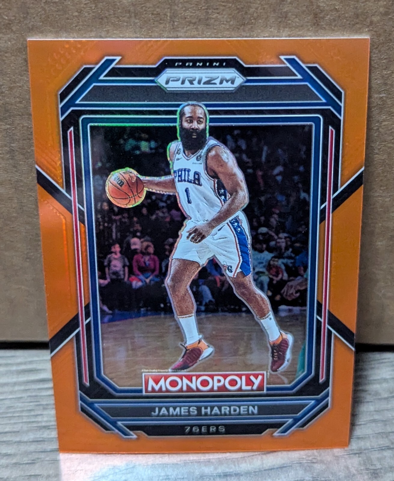 James Harden 2022-23 Panini Prizm Monopoly Orange Prizm /124 #68 76ers