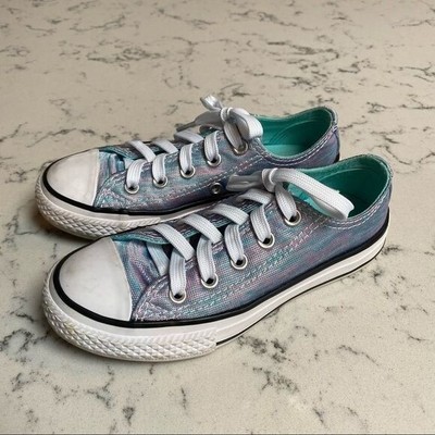 multi colored converse shoes