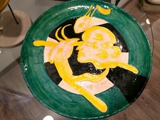 Remo Brindisi, Piatto in ceramica policroma, diametro 51 cm, numerato 16/50