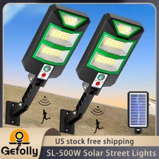Gefolly SL-500W Commercial Outdoor Solar Street Light Motion Sensor Dusk To Dawn