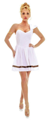 short white toga dress TOGA SHORT DRESS