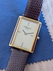 Vintage S.T. DUPONT Laque De Chine Gold Plated Tank Watch