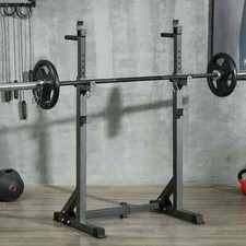 Image of SPORTNOW Heavy-duty Squat Rack Adjustable Weight Barbell Stand For Home Gym UK