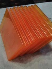 10 Used Checkoutstore Clear Orange DVD Cases