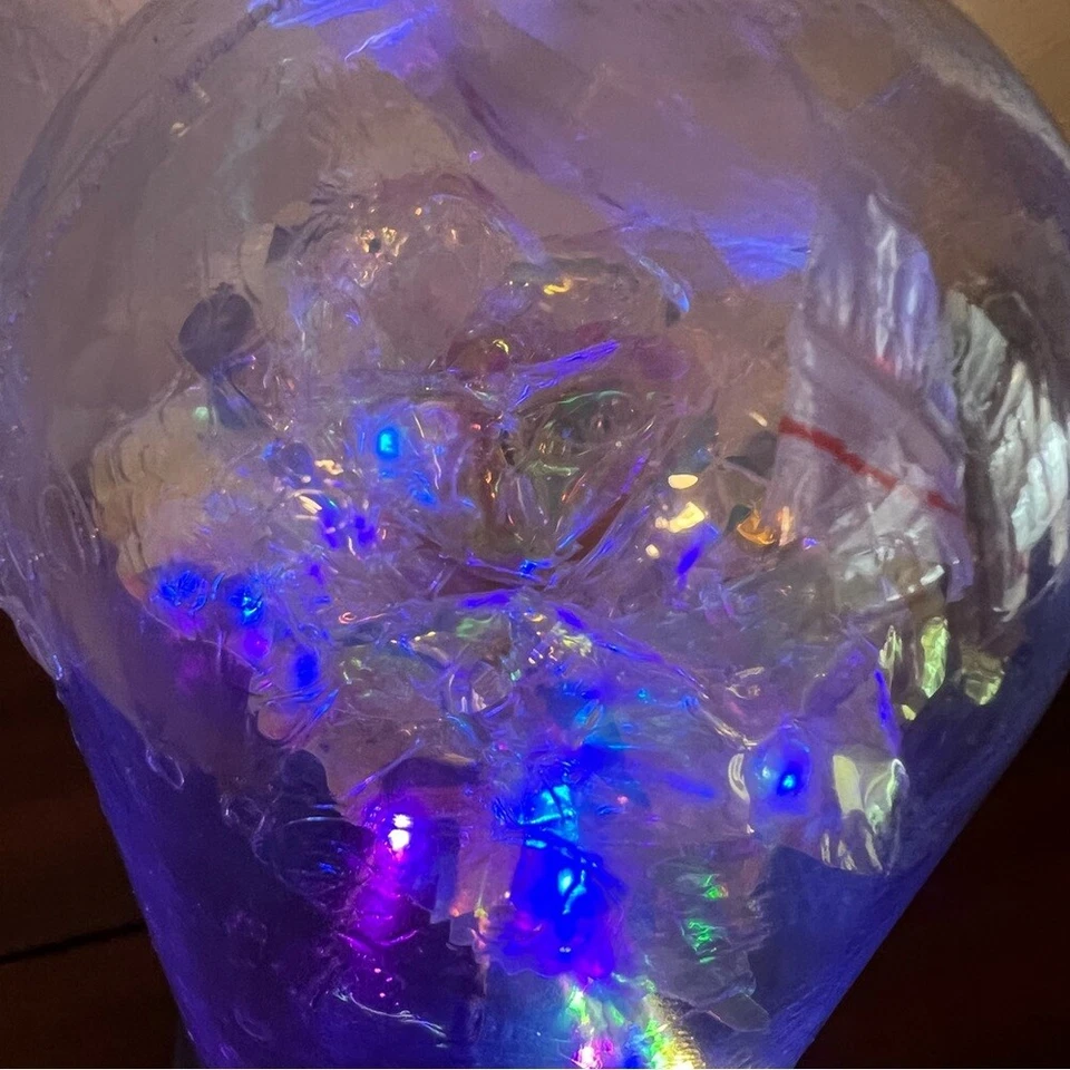 Dream of Flowers Lighted Rose in Glass Dome with Faux Wooden Base. New!! - Image 3 of 4