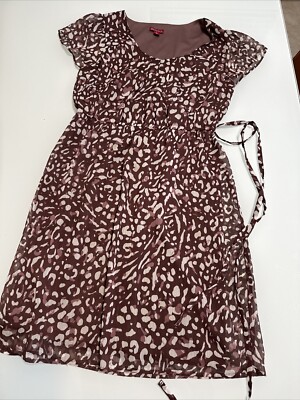target burgundy dress Merona Scoop Neck Waist Tie Size M Medium Vs5 Textured Scoop Neck Lace One Strap Neckline Height:Standard (5'2