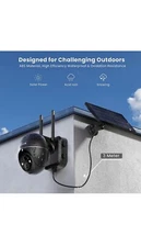 ieGeek Outdoor Solar Security Camera 4X Zoom Home Battery WiFi PTZ CCTV System