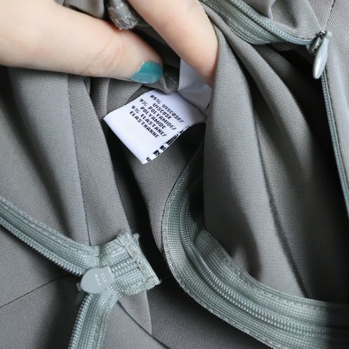 Diane von Furstenberg Audrina sleeveless dress 8 grey knit front zippers office - Picture 12 of 13