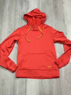 Under Armour Women's Pink Coral Hoodie Sweatshirt Small