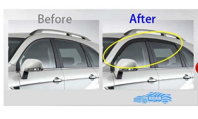 Копченый козырек на окно защита от солнца дождя K/125 4P для Hyundai Elantra GT 2013 ~ 17 - Изображение 3 из 4