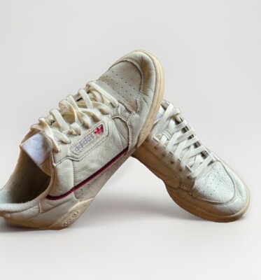 Adidas continental 80 size Trainers Cream Leather Casual