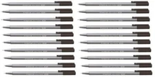 Black 0.3mm Triplus Fineliner Fine Line Pens Superfine Dry Safe & Washes Out ...