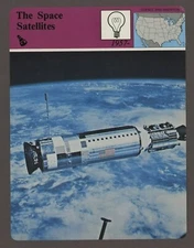 The Space Satellites  Story of America Science Space Invention History Card