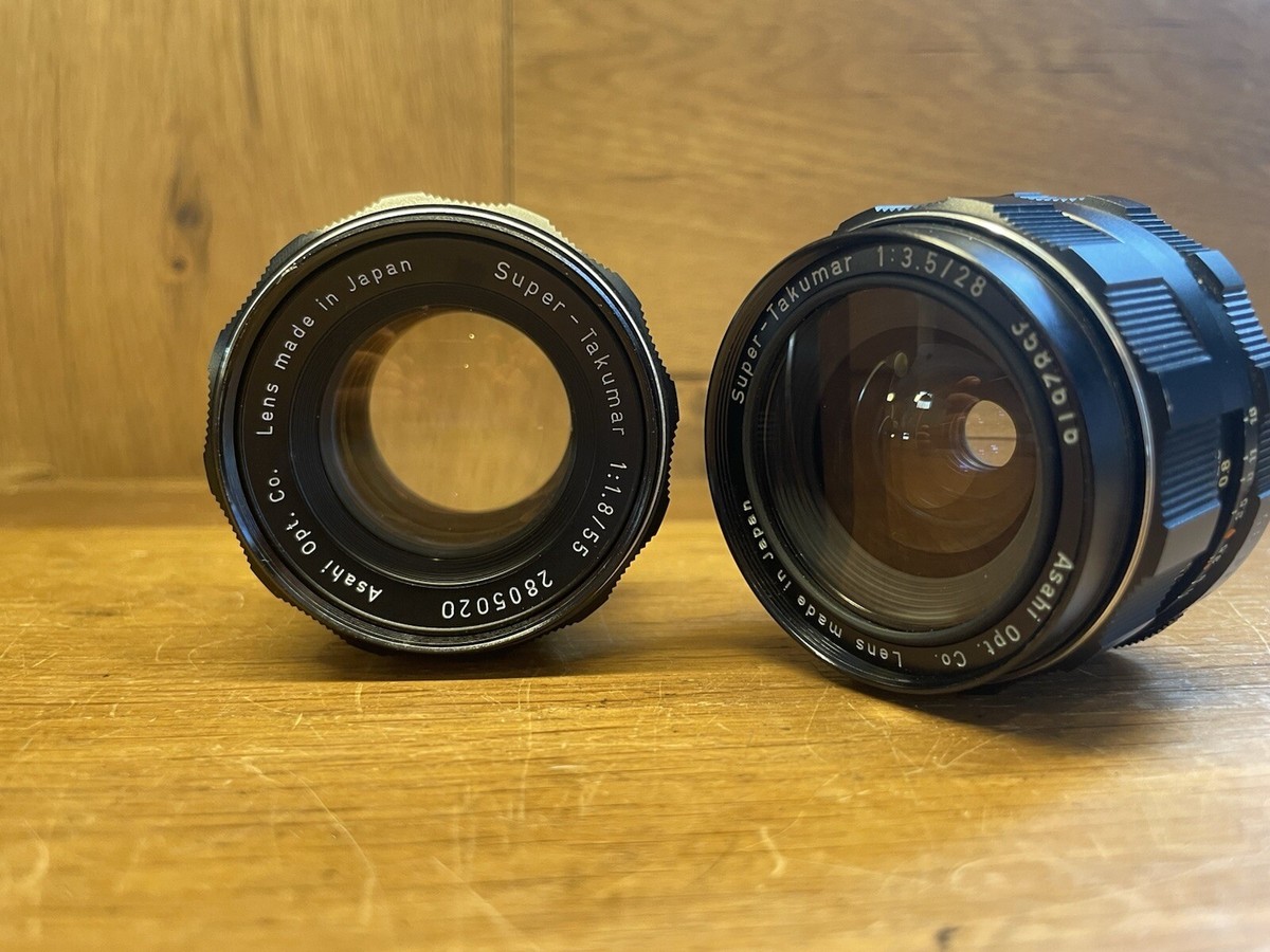 ASAHI PENTAX TAKUMAR セット 28mm3.5 55mm1.8 2 Lens Set : Near Mint ++* Pentax Super Takumar 55mm F/1.8 & 28mm