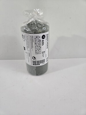 1 IKEA Dagligen Green Pillar Candles Unscented 40 Hour 2.3 W x 5.5 H