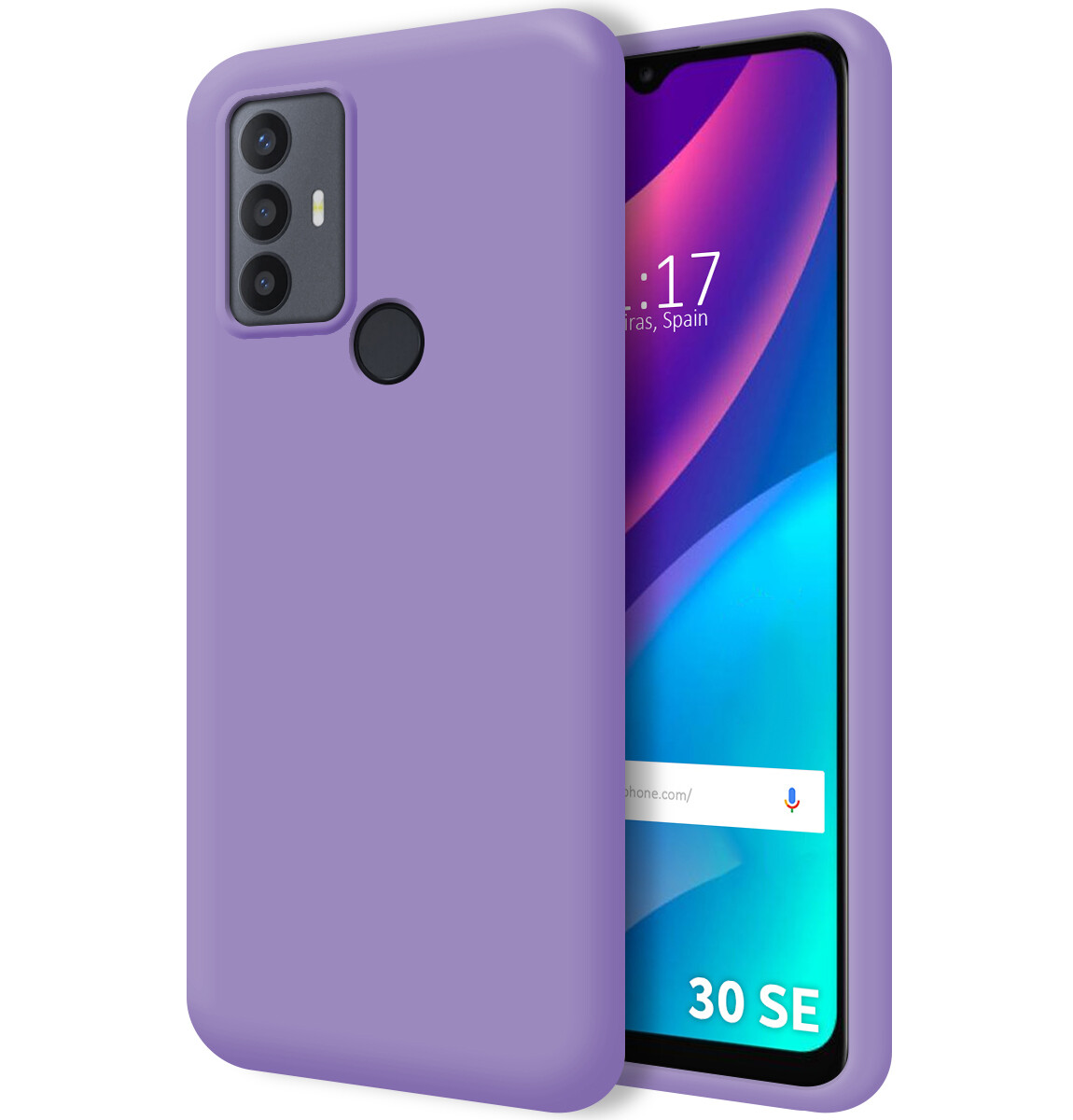 Cover Silicone Liquido Ultra Morbida per TCL 30 SE / 30E/306 Colore Viola